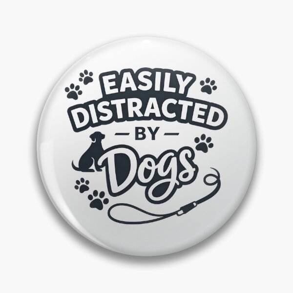 Item preview, Easily Distracted by Dogs Leash Paw Print Dog Lover designed and sold by SoyLamderma.