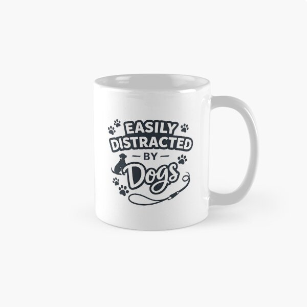 Item preview, Easily Distracted by Dogs Leash Paw Print Dog Lover designed and sold by SoyLamderma.