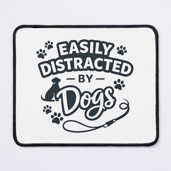 Item preview, Easily Distracted by Dogs Leash Paw Print Dog Lover designed and sold by SoyLamderma.