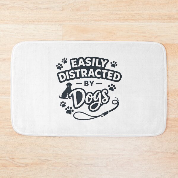 Item preview, Easily Distracted by Dogs Leash Paw Print Dog Lover designed and sold by SoyLamderma.
