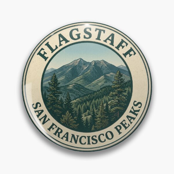 Item preview, Flagstaff Arizona San Francisco Peaks Vintage Badge designed and sold by CKaracaCrafted.