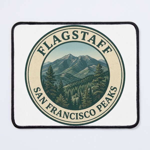 Item preview, Flagstaff Arizona San Francisco Peaks Vintage Badge designed and sold by CKaracaCrafted.