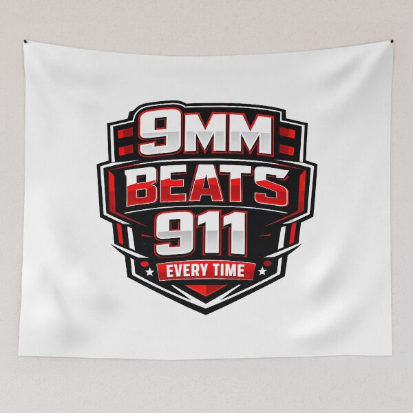 Item preview, 9mm Beats 911 Every Time designed and sold by graphic-genie.