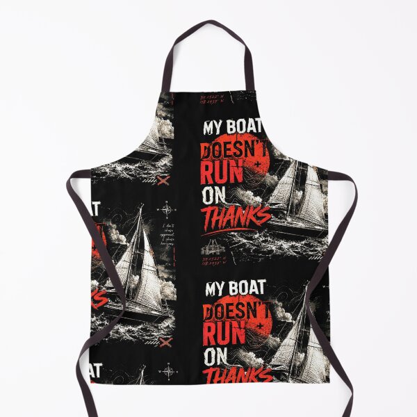 Item preview, My Boat Doesn’t Run On Thanks Vintage Sailing Quote designed and sold by Abidel.