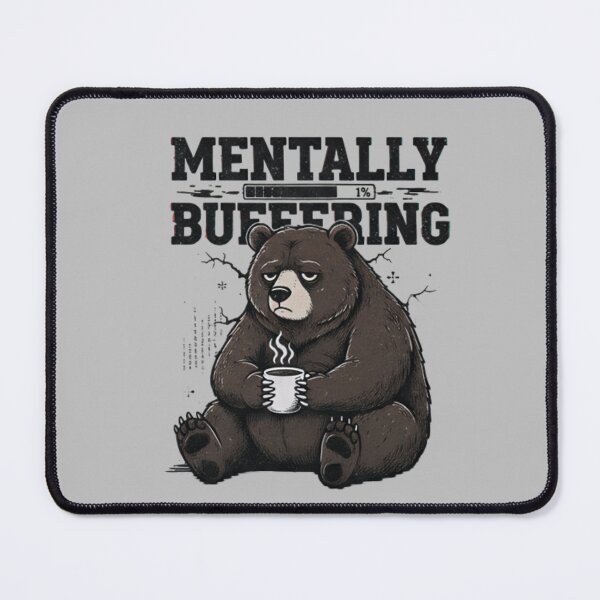 Item preview, Mentally Buffering Bear Shirt – Funny Exhausted Bear Meme Graphic Tee designed and sold by ZyxDes.