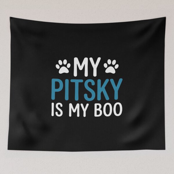 Item preview, My Pitsky Is My Boo Dog Paw Print Love designed and sold by SoyLamderma.