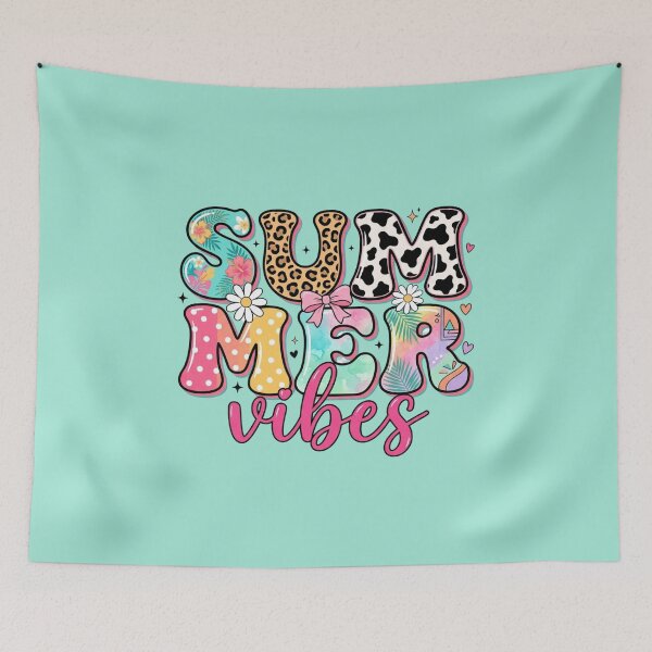 Item preview, Summer Vibes Preppy Mixed Pattern Retro Typography designed and sold by PACS0011.