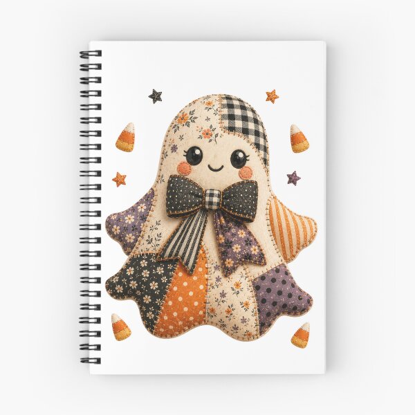 Item preview, Cute Patchwork Ghost | Farmhouse Halloween & Autumn Art designed and sold by DecoVibe.