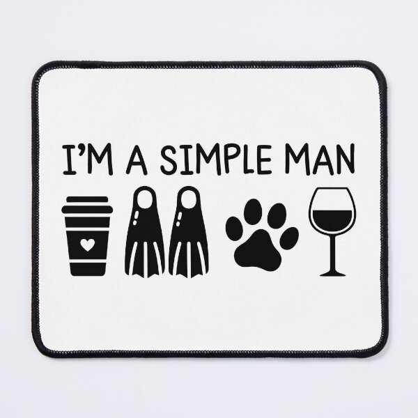 Item preview, Simple Man Coffee Fins Pet Wine Lover Life Icon Design designed and sold by SoyLamderma.