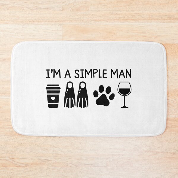 Item preview, Simple Man Coffee Fins Pet Wine Lover Life Icon Design designed and sold by SoyLamderma.