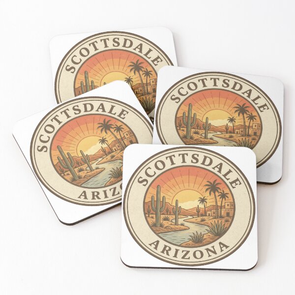 Artikelvorschau, Vintage-Abzeichen „Scottsdale Arizona Desert Sunset“ entworfen und verkauft von CKaracaCrafted.