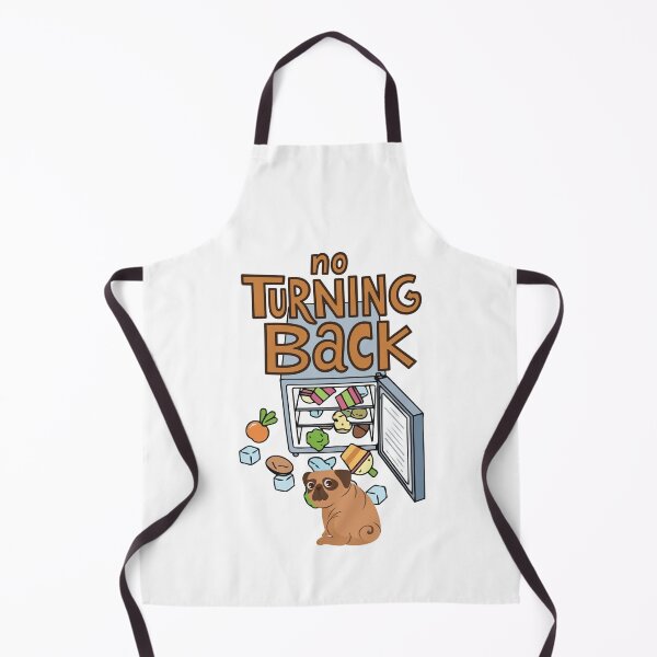 Item preview, No Turning Back Funny Pug designed and sold by TheBeeKindSpace.