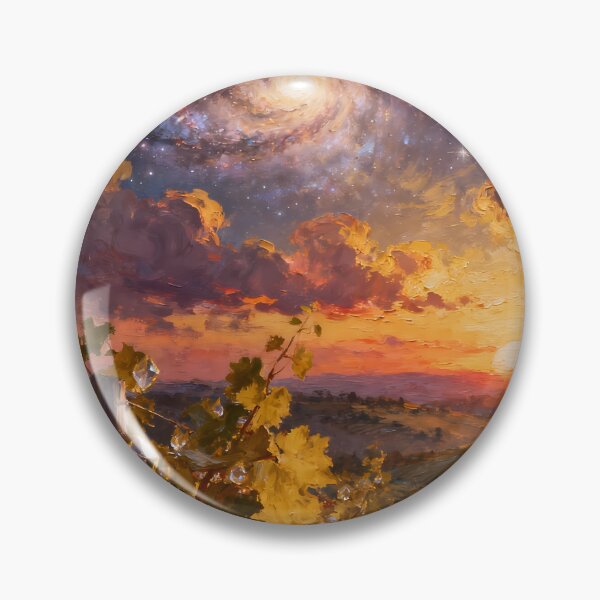Item preview, Cosmic Vineyard Sunset with Glowing Crystal Grapes designed and sold by Fantasy-Atelier.