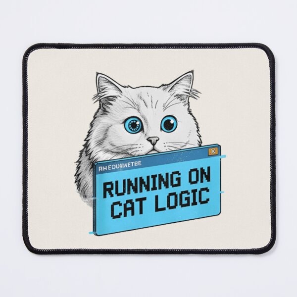 Item preview, Running On Cat Logic Shirt – Funny Cat Meme Graphic Tee for Cat Lovers designed and sold by ZyxDes.