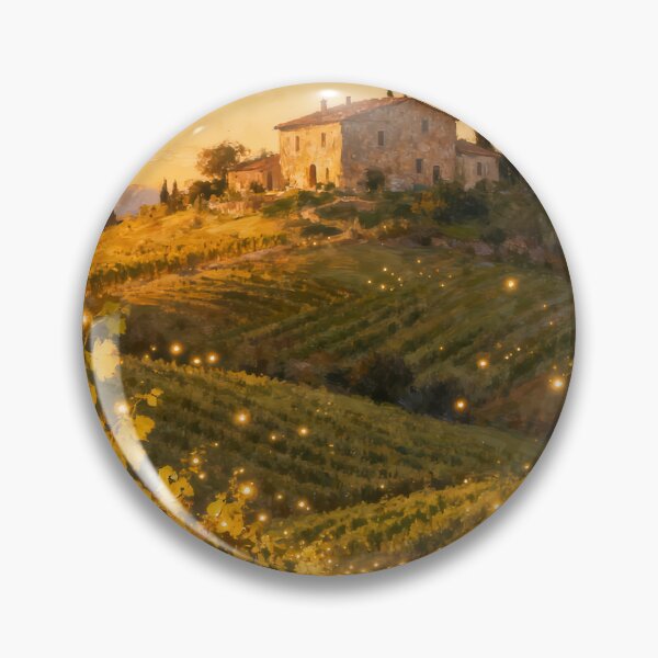 Item preview, The Enchanted Vineyard - Impressionist Italian Farmhouse Art designed and sold by Fantasy-Atelier.