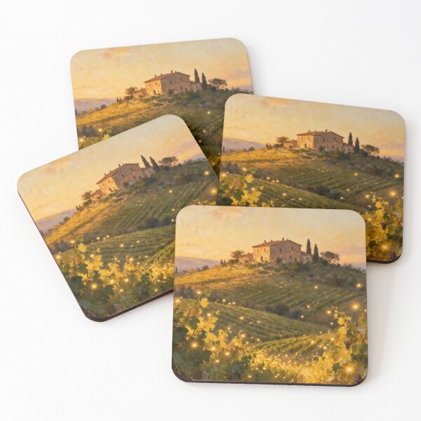 Item preview, The Enchanted Vineyard - Impressionist Italian Farmhouse Art designed and sold by Fantasy-Atelier.