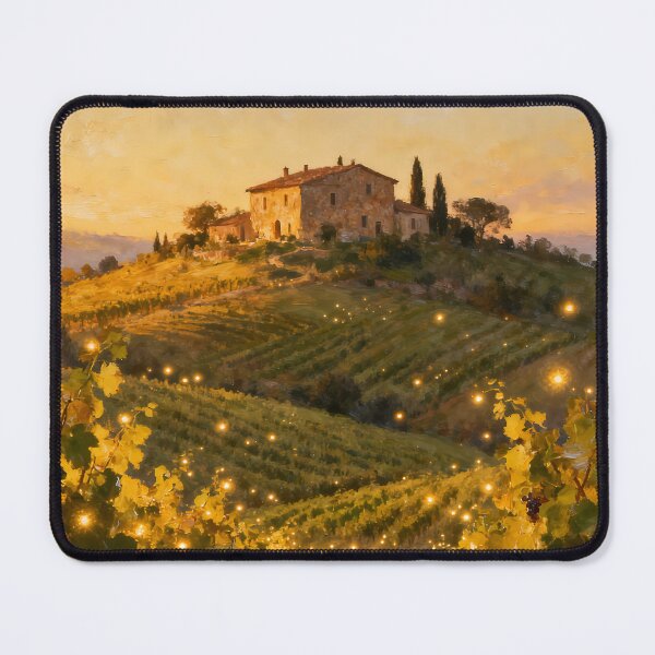 Item preview, The Enchanted Vineyard - Impressionist Italian Farmhouse Art designed and sold by Fantasy-Atelier.