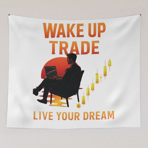 Item preview, Wake Up Trade Live Your Dream T-Shirt | Trader Motivational Tee | Financial Freedom Shirt designed and sold by Reverielook.