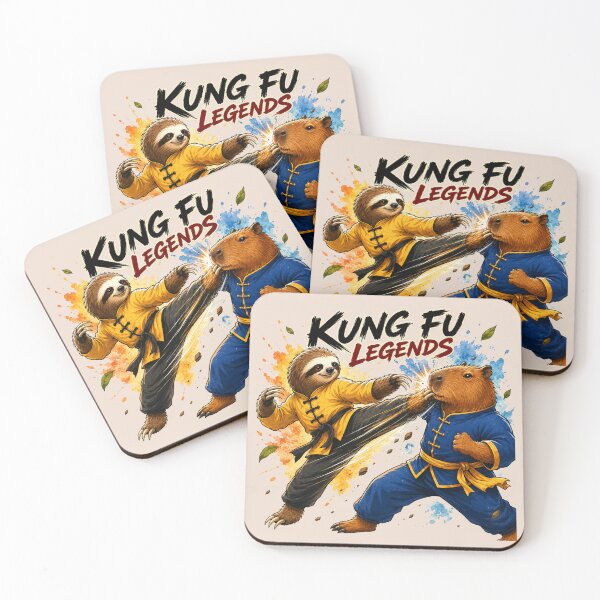 Item preview, Kung Fu Legends | Sloth vs Capybara Martial Arts Showdown Funny Animal designed and sold by HOUSE OF TIST.