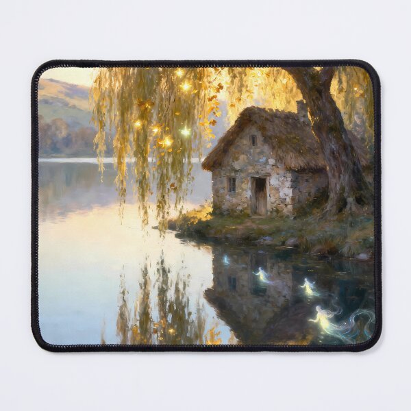 Item preview, Glowing Fairy Cottage Under Golden Willow Tree designed and sold by Fantasy-Atelier.