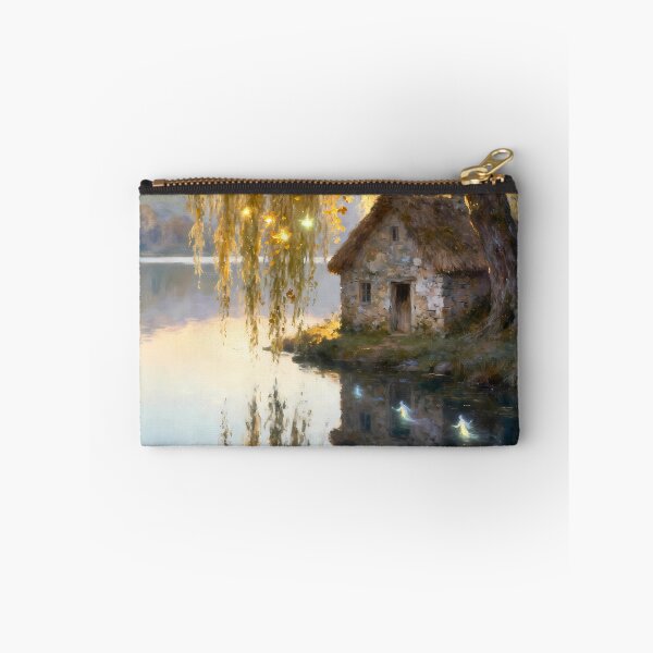 Item preview, Glowing Fairy Cottage Under Golden Willow Tree designed and sold by Fantasy-Atelier.