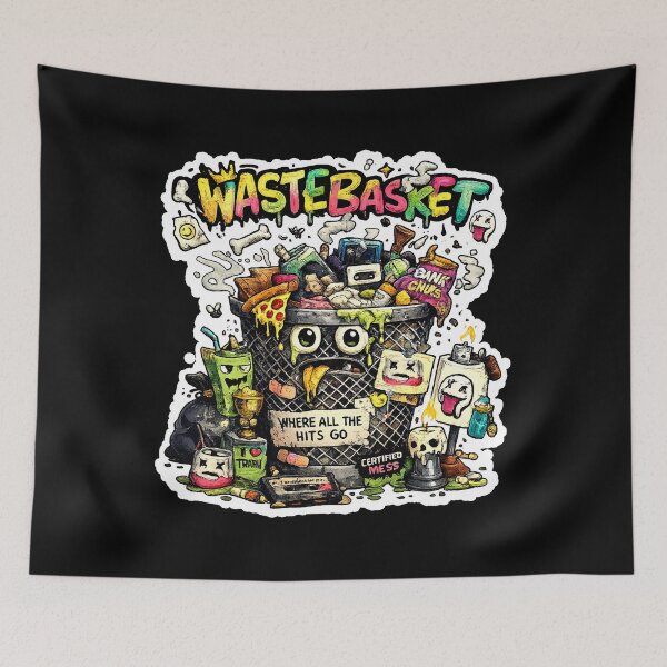 Item preview, Wastebasket Hits - Certified Mess Graffiti Trash Pop Art designed and sold by snewen.