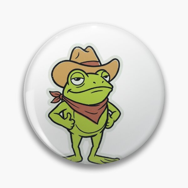Item preview, Confident Cowboy Frog in Oversized Hat and Bandana Vintage Poster Style Screen Print Western Art designed and sold by OnPointOutfits.