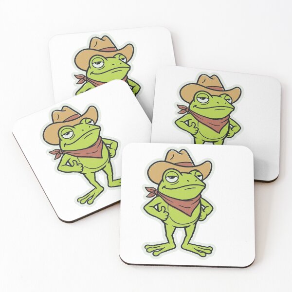 Item preview, Confident Cowboy Frog in Oversized Hat and Bandana Vintage Poster Style Screen Print Western Art designed and sold by OnPointOutfits.