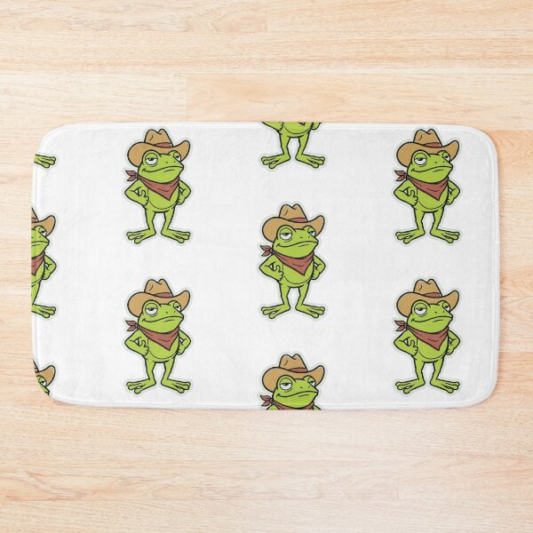 Item preview, Confident Cowboy Frog in Oversized Hat and Bandana Vintage Poster Style Screen Print Western Art designed and sold by OnPointOutfits.