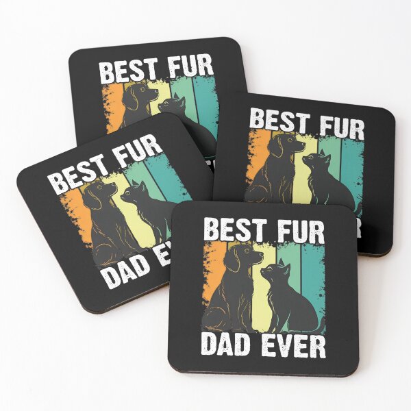 Item preview, Best Fur Dad Ever Dog Cat Retro Vintage designed and sold by SoyLamderma.