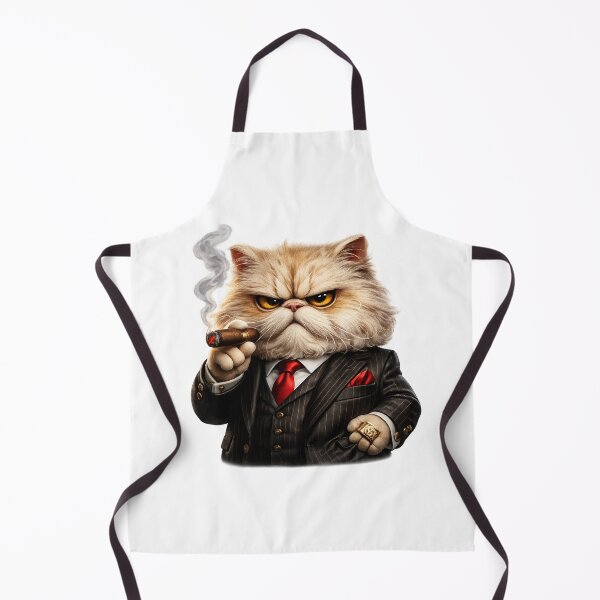 Item preview, Boss Cat Mafia – Cool Persian Cat Business Boss Cigar Design designed and sold by AlexLineArt.