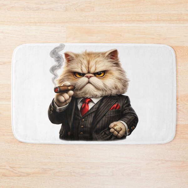 Item preview, Boss Cat Mafia – Cool Persian Cat Business Boss Cigar Design designed and sold by AlexLineArt.