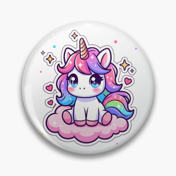 Item preview, Cute Rainbow Unicorn Kawaii Cloud designed and sold by ExploreAura Studio.