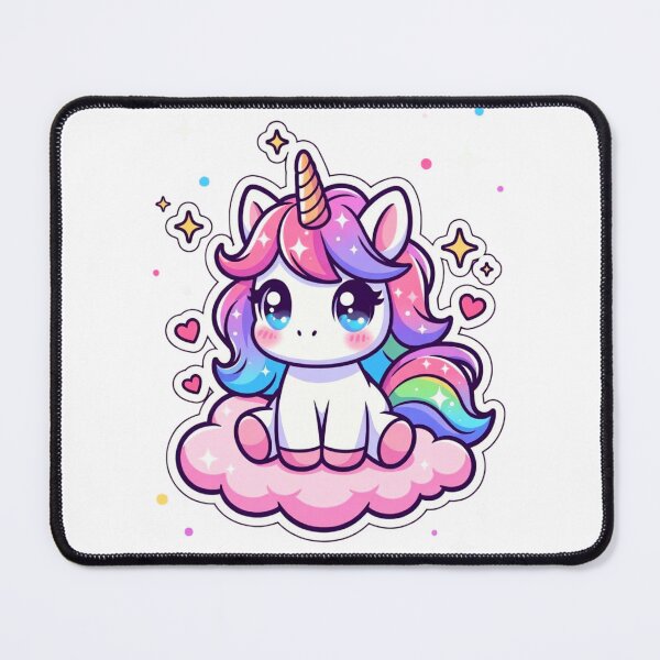 Item preview, Cute Rainbow Unicorn Kawaii Cloud designed and sold by ExploreAura Studio.