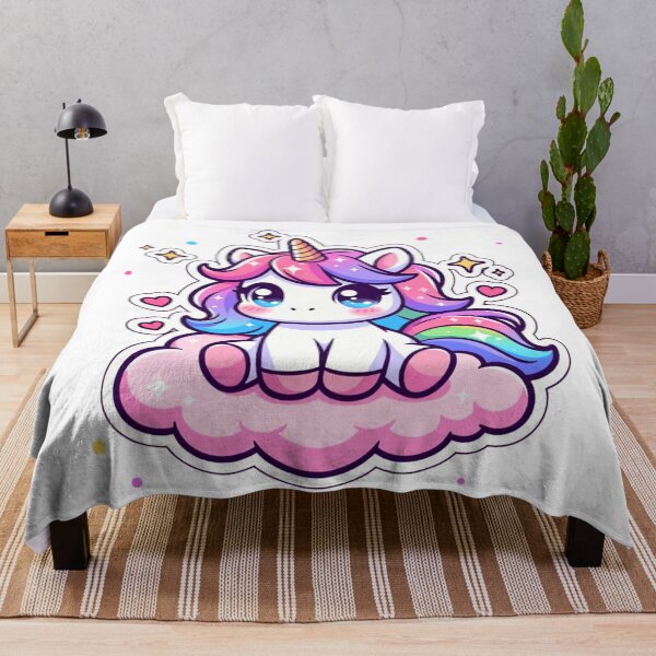 Item preview, Cute Rainbow Unicorn Kawaii Cloud designed and sold by ExploreAura Studio.