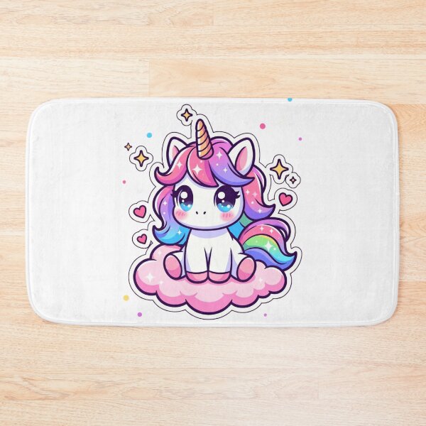 Item preview, Cute Rainbow Unicorn Kawaii Cloud designed and sold by ExploreAura Studio.
