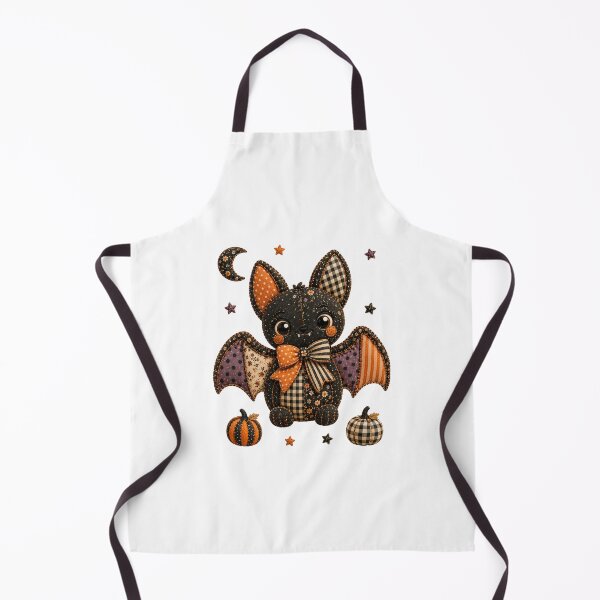 Item preview, Cute Patchwork Bat | Farmhouse Halloween & Autumn Art designed and sold by DecoVibe.
