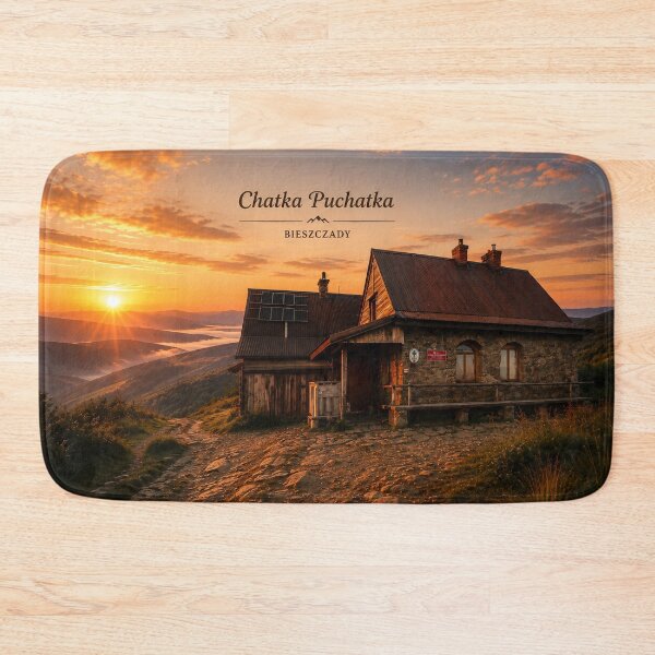 Item preview, Chatka Puchatka at Sunrise – Bieszczady designed and sold by JMDG Studio.