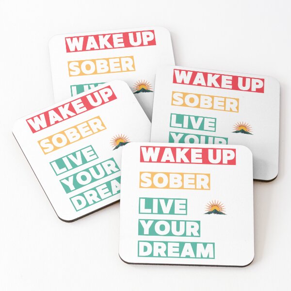 Item preview, Wake Up Sober Live Your Dream | Sobriety Motivation Tee | Sober Lifestyle Shirt designed and sold by Reverielook.