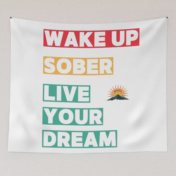 Item preview, Wake Up Sober Live Your Dream | Sobriety Motivation Tee | Sober Lifestyle Shirt designed and sold by Reverielook.