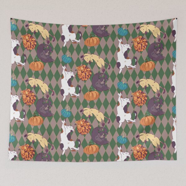 Item preview, Cats napping through fall designed and sold by ellieoxenfree.