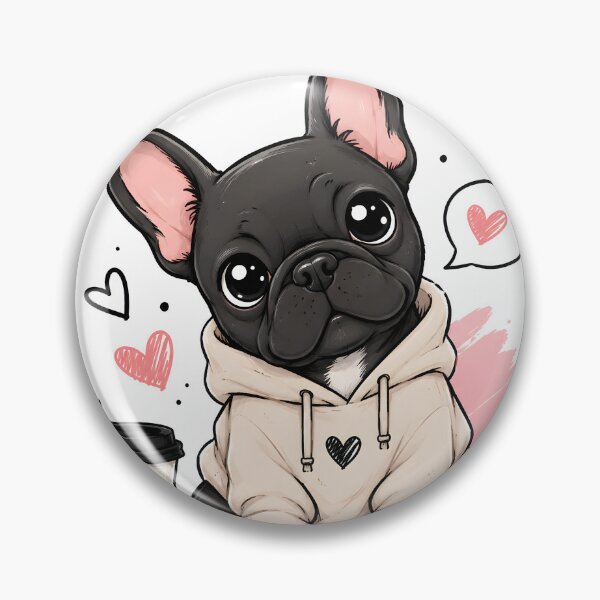 Item preview, Cute French Bulldog in cozy hoodie designed and sold by LinaDesign Store.