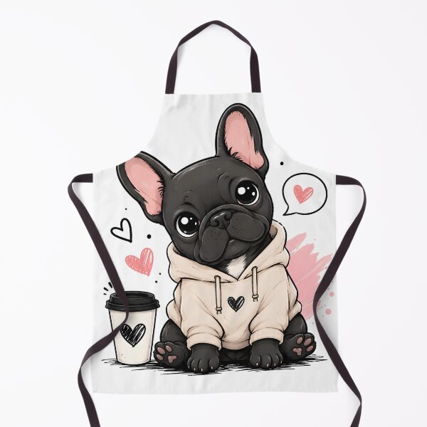 Item preview, Cute French Bulldog in cozy hoodie designed and sold by LinaDesign Store.