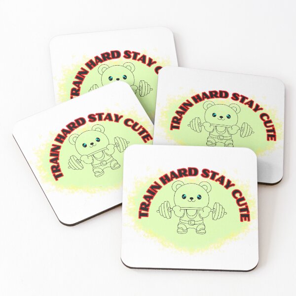 Item preview, Train Hard Stay Cute | Cute Bear Weightlifting Gym Design | Funny Fitness Motivation designed and sold by Palette _Vibes.