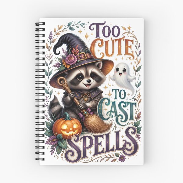 Item preview, Too Cute To Cast Spells Raccoon Halloween designed and sold by Sovereign Supply Co..