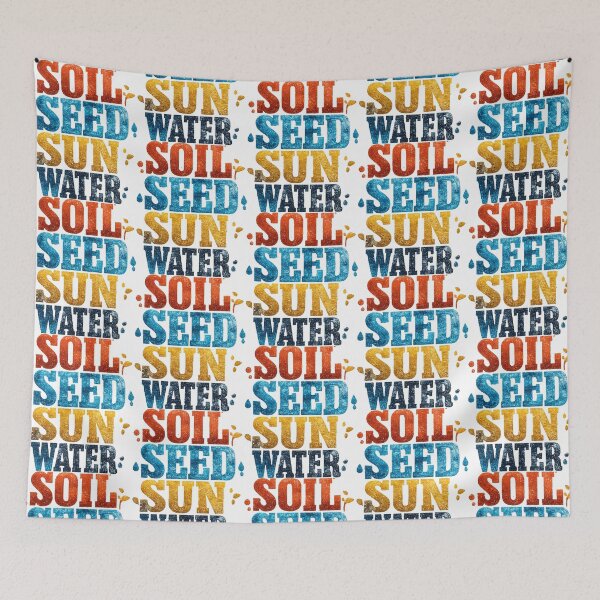 Item preview, Soil Seed Sun Water Colorful Text Design designed and sold by RichardRags.