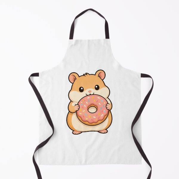 Item preview, Cute Hamster Holding Donut Sticker designed and sold by PawsGiggles.