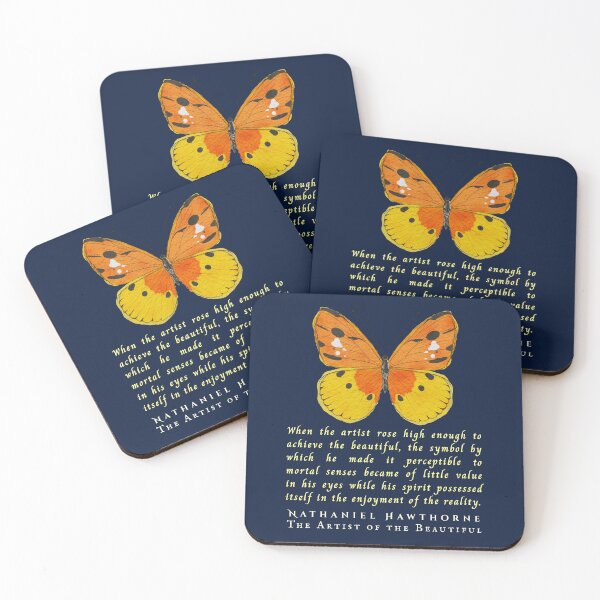 Item preview, Nathaniel Hawthorne quote: When the artist rose high enough to achieve the beautiful, designed and sold by artbleed.