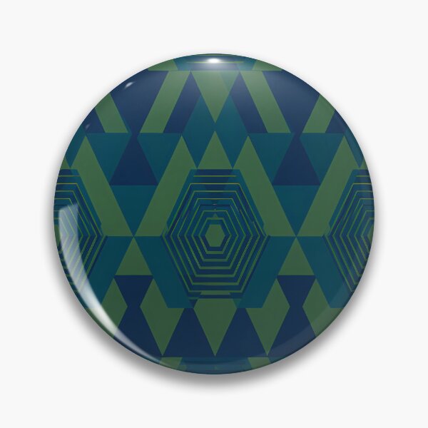 Item preview, Forest Green and Navy Geometric Hexagon Pattern designed and sold by zenjiinspired.