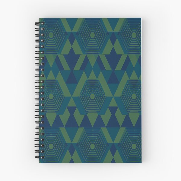 Item preview, Forest Green and Navy Geometric Hexagon Pattern designed and sold by zenjiinspired.